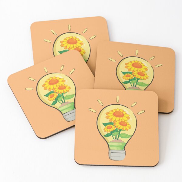 Item preview, Light Bulb With Yellow Flowers designed and sold by OnTheTrend.