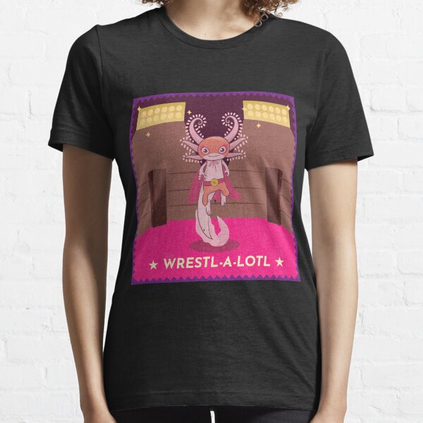 Vista previa del artículo con la obra «Funny Mexican Wrestling Axolotl | Wrestlalotl | Kawaii Pink Axolotl», diseñado y vendido por BeautyofColor.
