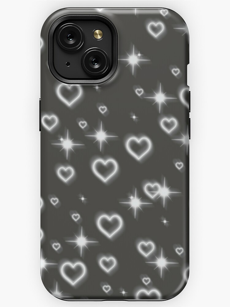 iPhone Samsung Hard Phone Case Unicorn Printed Glitter Hearts Quotes Cute  Design