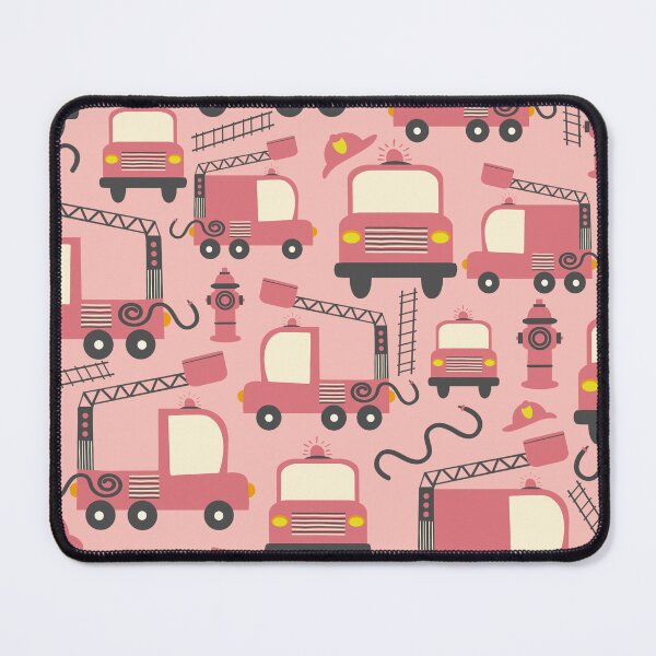 Item preview, Firetrucks On Pink designed and sold by SamAnnDesigns.