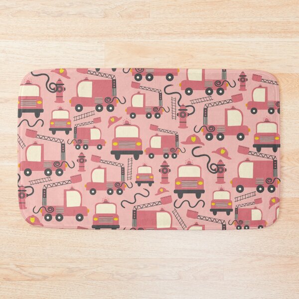 Item preview, Firetrucks On Pink designed and sold by SamAnnDesigns.