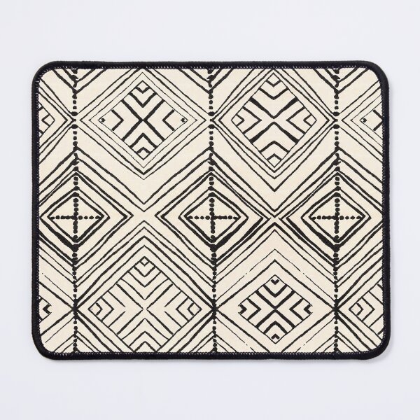Item preview, Monochrome Scandinavian Ethnic Aztec Pattern in Black & Beige designed and sold by MyArt23.