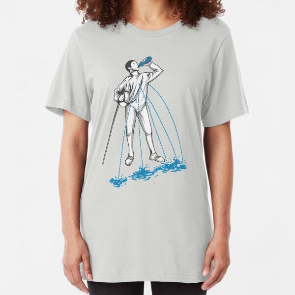 Fencing Post Workout Humor Slim Fit T-Shirt