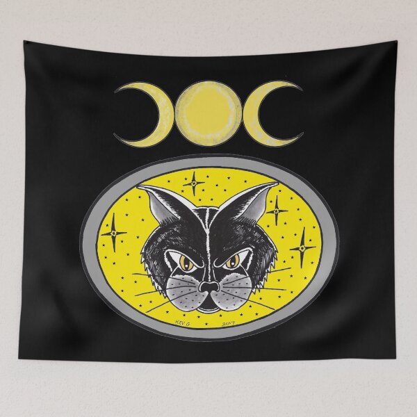 Item preview, STARS MOONS CATS WICCA - Art By Kev G designed and sold by ArtByKevG.