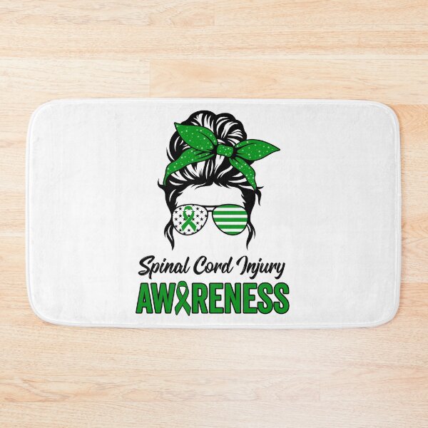 Item preview, Spinal Cord Injury Awareness Green Messy Bun Mom Gift designed and sold by NAJMOSHOP.