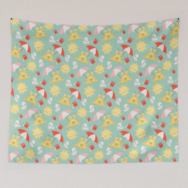 Item preview, Summer Vacation Sandcastles Sun Seagulls designed and sold by Heather Rosas.