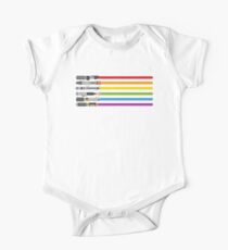 Body de manga corta para bebé Lightsaber Rainbow