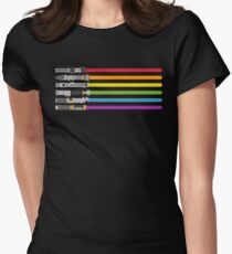 Lightsaber Rainbow Fitted T-Shirt