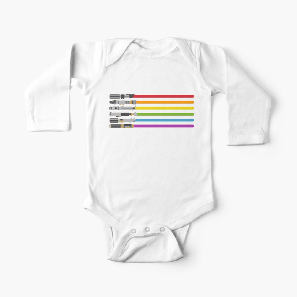 Lightsaber Rainbow Baby One-Piece