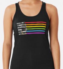 Lightsaber Rainbow Racerback Tank Top