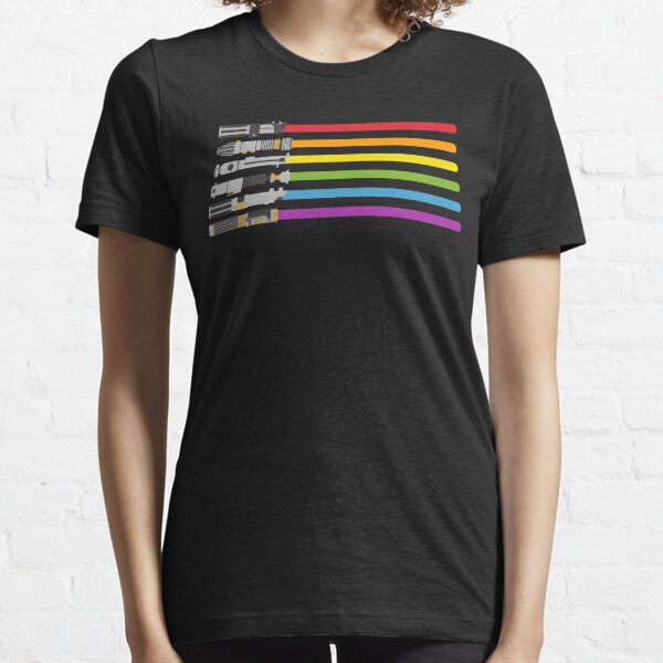 Arco iris sable de luz Camiseta esencial