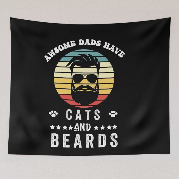 Item preview,  awsome dads have cats and beards  designed and sold by POPLIN ⭐ ⭐ ⭐ ⭐ ⭐.
