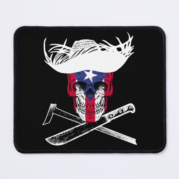 Item preview, Jíbaro Boricua Skull Puerto Rico Flag designed and sold by inkedtee.