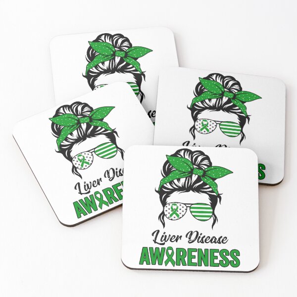 Item preview, Liver Disease Awareness Green Messy Bun Mom Gift designed and sold by NAJMOSHOP.