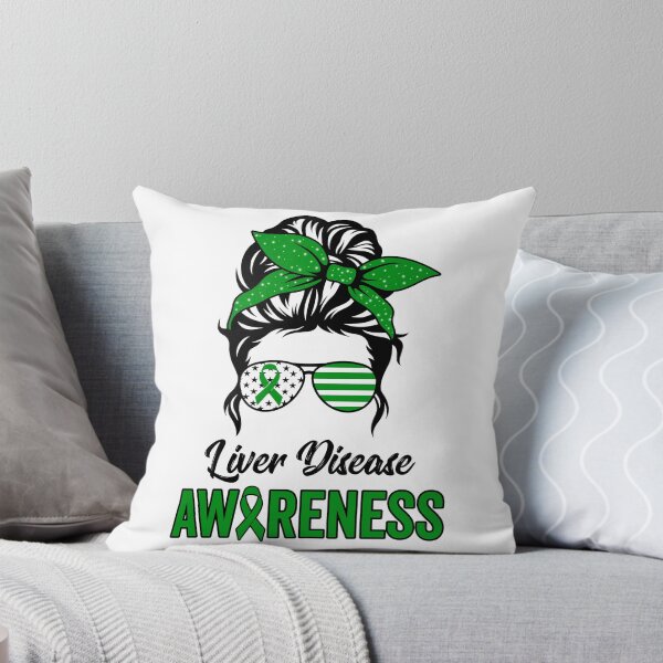 Item preview, Liver Disease Awareness Green Messy Bun Mom Gift designed and sold by NAJMOSHOP.