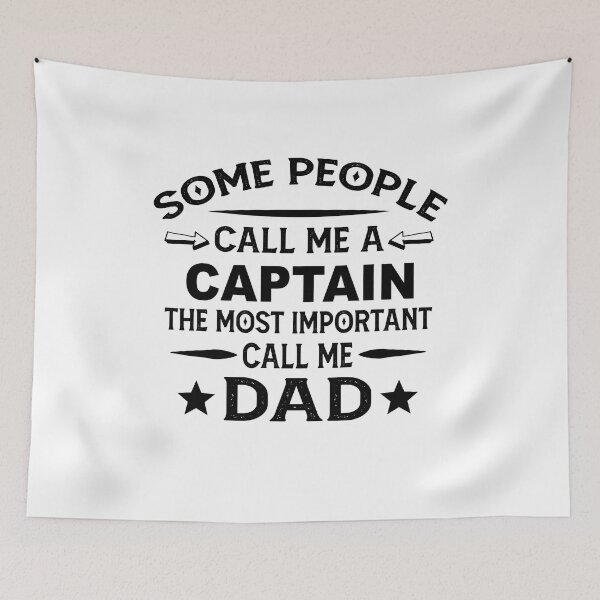 Item preview, captain Father Dad T-shirt gift for father's Day captain Dad Father's Day, captain Dad Hudband Christmas Gift designed and sold by xlnv.