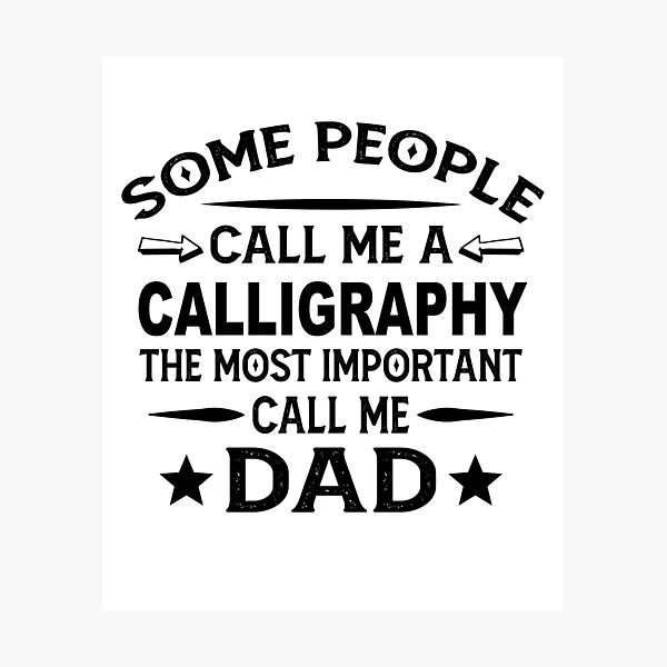 Item preview, calligraphy Father Dad T-shirt gift for father's Day calligraphy Dad Father's Day, calligraphy Dad Hudband Christmas Gift designed and sold by xlnv.