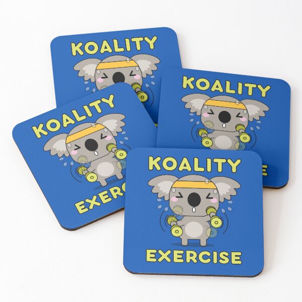 Item preview, Koality Exercise Kawaii Koala Bear Pun designed and sold by Caregiverology.