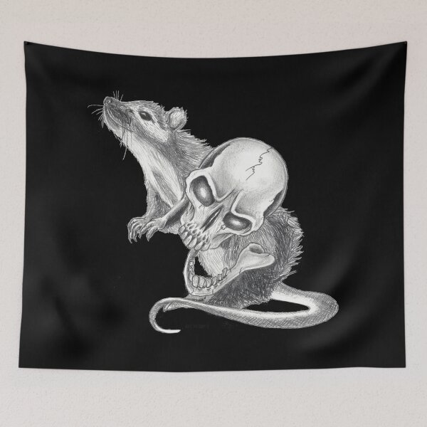 Item preview, RAT AND SKULL - Art By Kev G designed and sold by ArtByKevG.