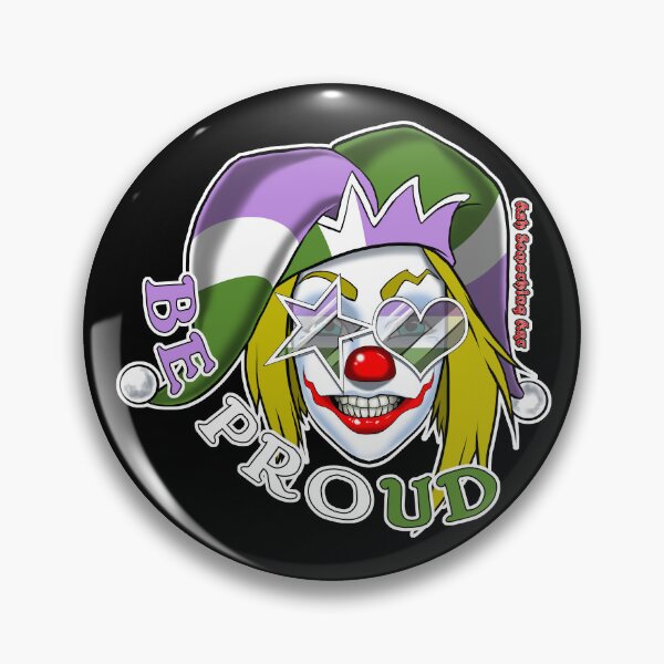 Item preview, Ash Something Art Official - Pride Clown 2022 - Genderqueer Pride designed and sold by AshSomethingArt.