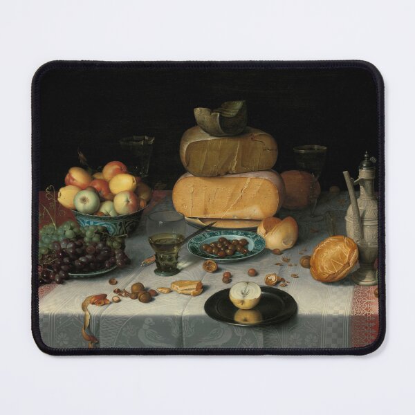 Item preview, Still Life with Cheeses by Floris Claesz. van Dyck, Dutch, 1615 designed and sold by Shapes-Mania.