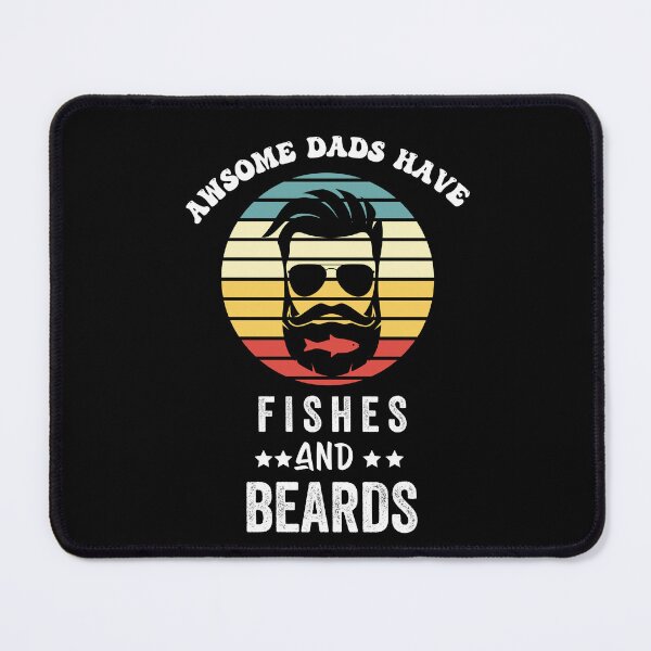 Item preview, awsome dads have fishes and beards designed and sold by POPLIN ⭐ ⭐ ⭐ ⭐ ⭐.