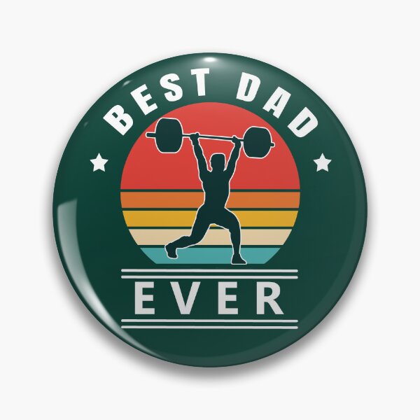 Item preview, Best Dad Ever Vintage Sunset Weight Lifter designed and sold by LindaCooke.