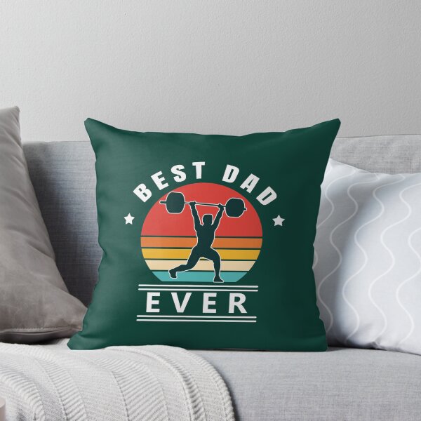 Item preview, Best Dad Ever Vintage Sunset Weight Lifter designed and sold by LindaCooke.