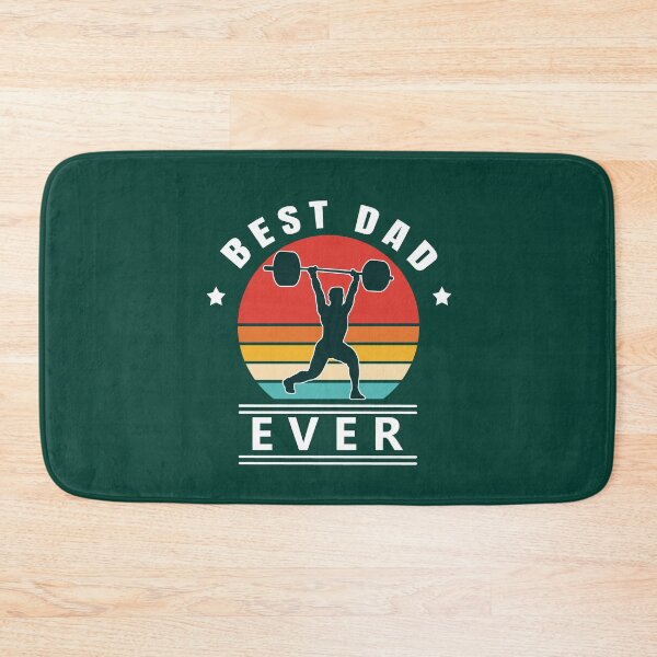 Item preview, Best Dad Ever Vintage Sunset Weight Lifter designed and sold by LindaCooke.