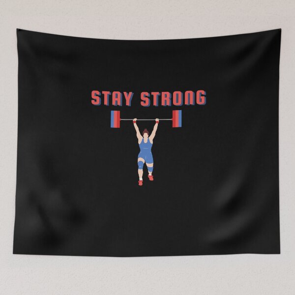 Item preview, Stay Strong design, female weightlifter/heavy lifter version designed and sold by mbuz90.