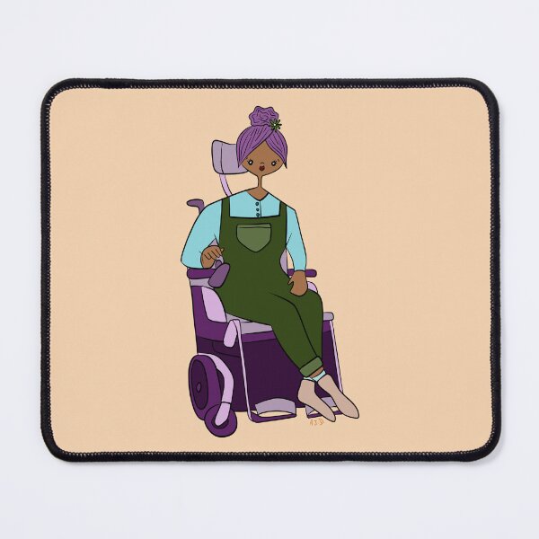 Item preview, Cute Girl With Power Chair (orange) designed and sold by misslovelymess.