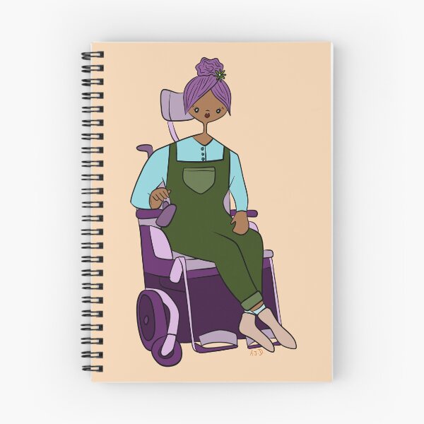 Item preview, Cute Girl With Power Chair (orange) designed and sold by misslovelymess.