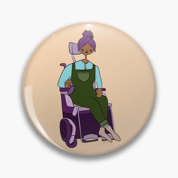 Item preview, Cute Girl With Power Chair (orange) designed and sold by misslovelymess.