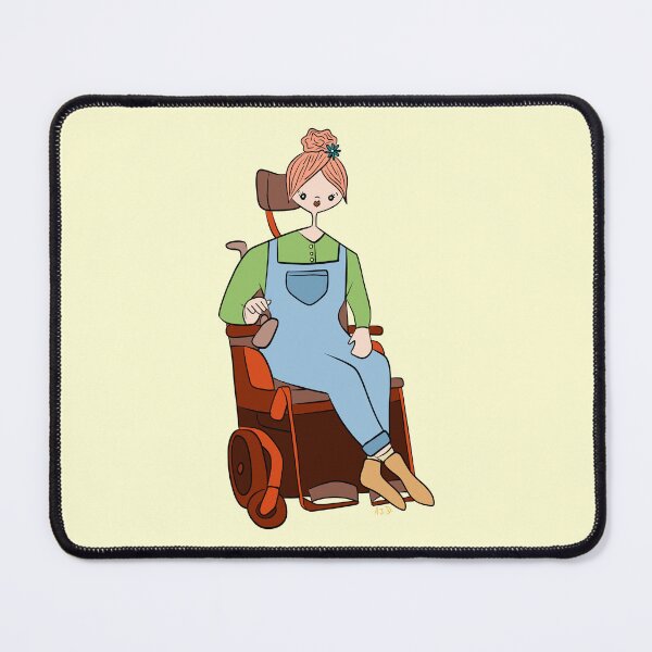 Item preview, Cute Girl With Power Chair (yellow) designed and sold by misslovelymess.