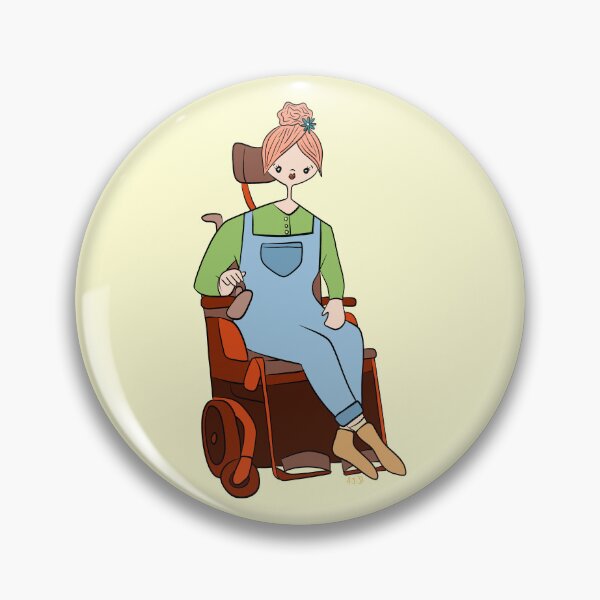 Item preview, Cute Girl With Power Chair (yellow) designed and sold by misslovelymess.