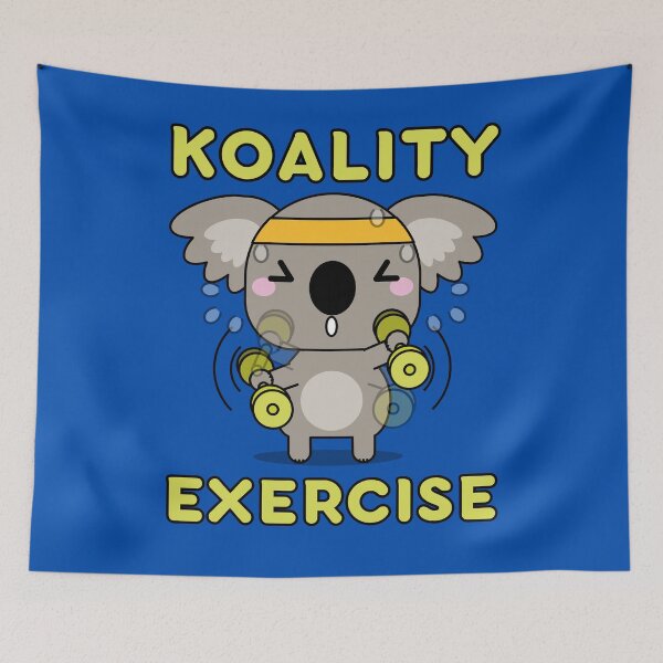Item preview, Koality Exercise Kawaii Koala Bear Pun designed and sold by Caregiverology.