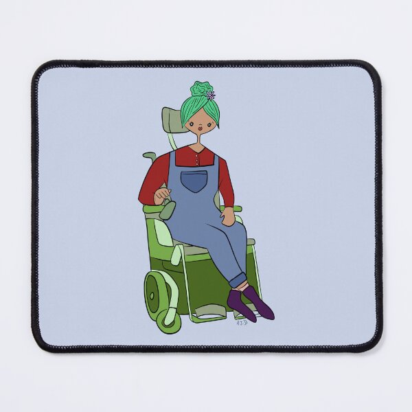 Item preview, Cute Girl With Power Chair (blue) designed and sold by misslovelymess.