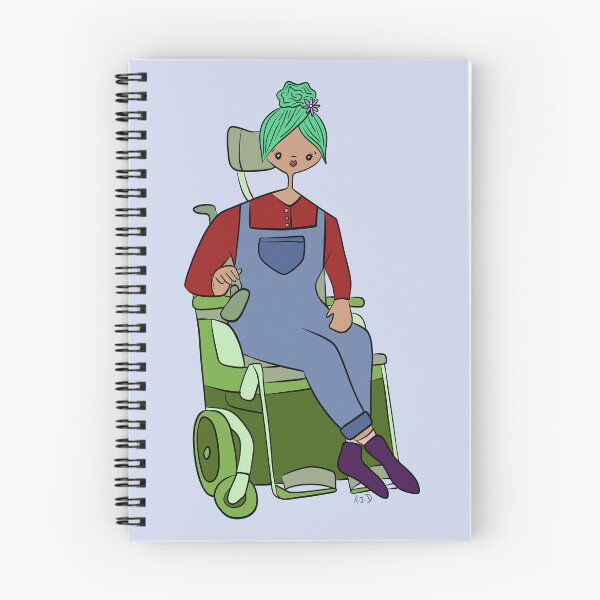 Item preview, Cute Girl With Power Chair (blue) designed and sold by misslovelymess.
