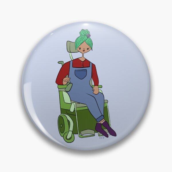 Item preview, Cute Girl With Power Chair (blue) designed and sold by misslovelymess.