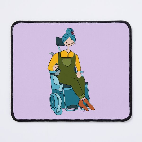 Item preview, Cute Girl With Power Chair (purple) designed and sold by misslovelymess.