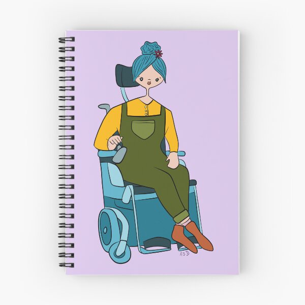 Item preview, Cute Girl With Power Chair (purple) designed and sold by misslovelymess.
