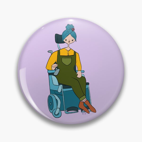 Item preview, Cute Girl With Power Chair (purple) designed and sold by misslovelymess.