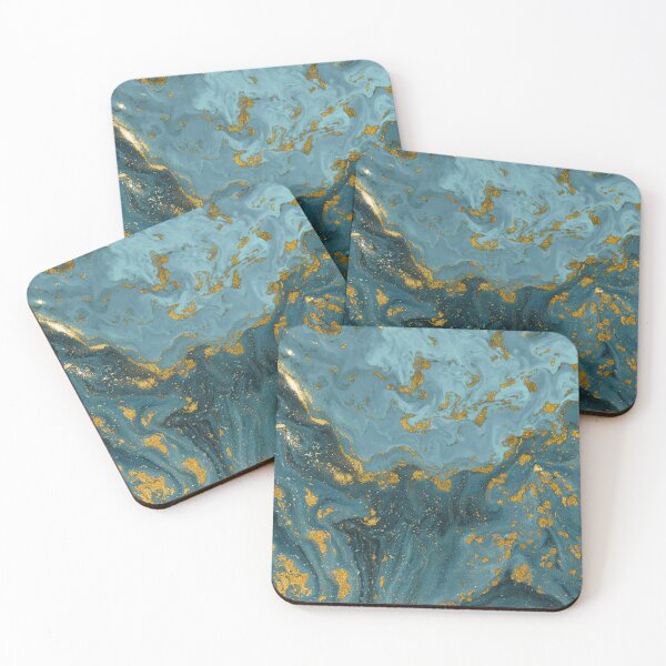 Item preview, Marble Texture Seamless Turquoise Blue Gold, Turquoise Blue Gold Crystal Marble, Amazing Blue And Teal Faux Malachite Marble, Aqua Blue Gold Acrylique Marble Texture Seamless designed and sold by Paintcorner.
