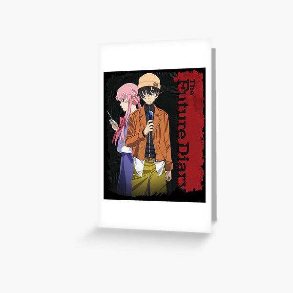 Yuno Gasai Future Diary Mirai Nikki Retro blue brown anime Design |  Greeting Card