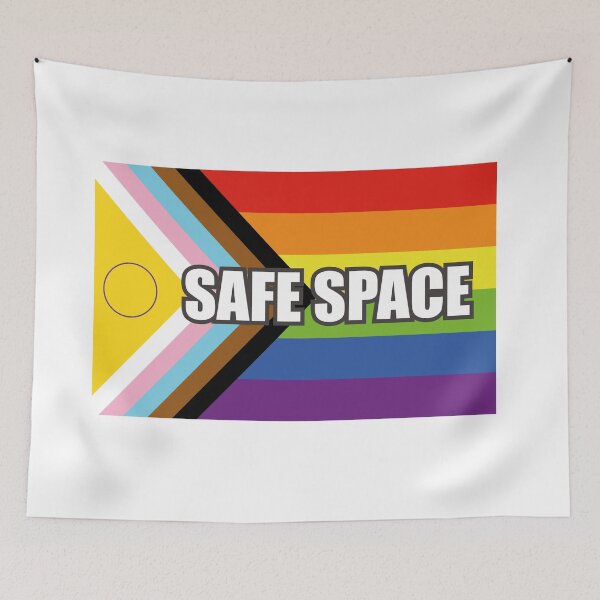 Item preview, Inclusive Pride Progress Flag SAFE SPACE designed and sold by Inspirationmotivation.
