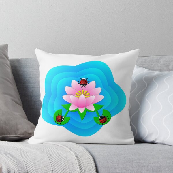 Artikelvorschau, Cute Ladybugs and Lotus entworfen und verkauft von Artist4God.