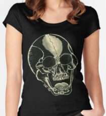 BLK SKULL - Art By Kev G Women's Fitted Scoop T-Shirt