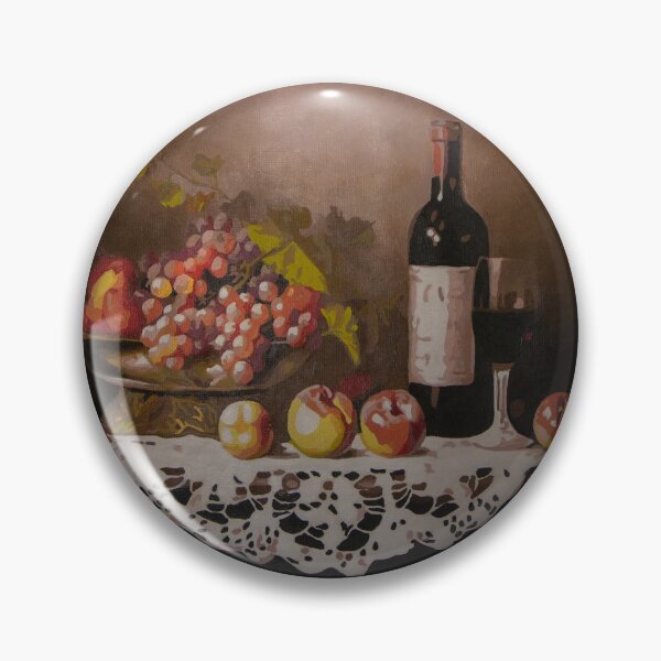 Item preview, Still life Fruit Bowl and Wine Bottle designed and sold by RonelBroderick.