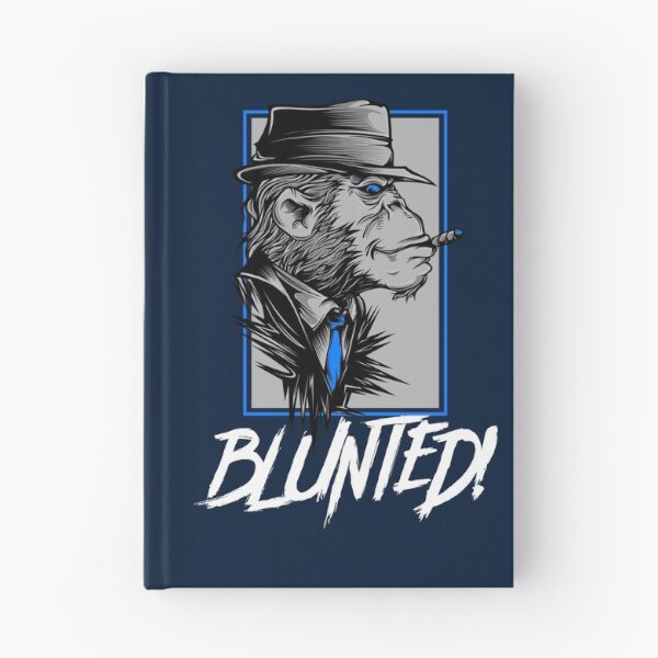 Item preview, Blunted-  Stoned Ape smoking a blunt-  420 Stoner Design  Blue Accents designed and sold by YomeHayin.