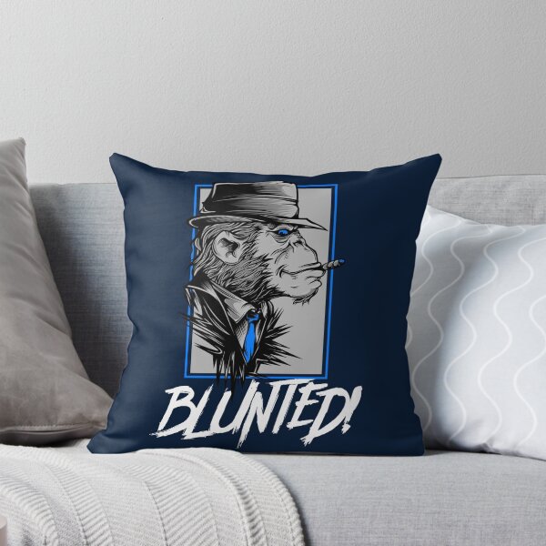 Item preview, Blunted-  Stoned Ape smoking a blunt-  420 Stoner Design  Blue Accents designed and sold by YomeHayin.